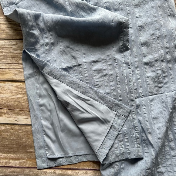 Club Monaco Sonyah Pants Light Blue High Waisted Side Slits Sz 6 Lightweight - Picture 7 of 9